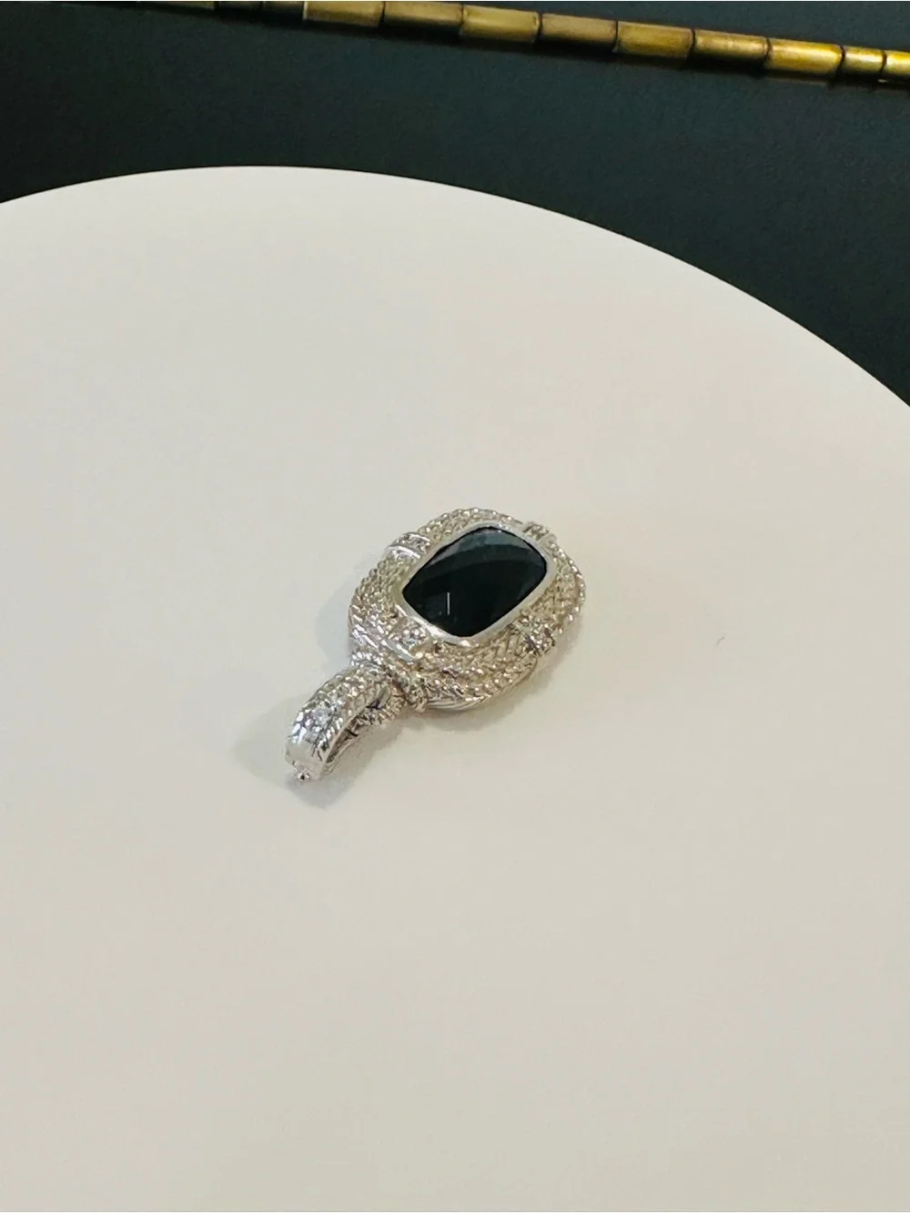 Judith Ripka Luxury Vintage Designer Couture Authentic Formal Onyx Enhancer
